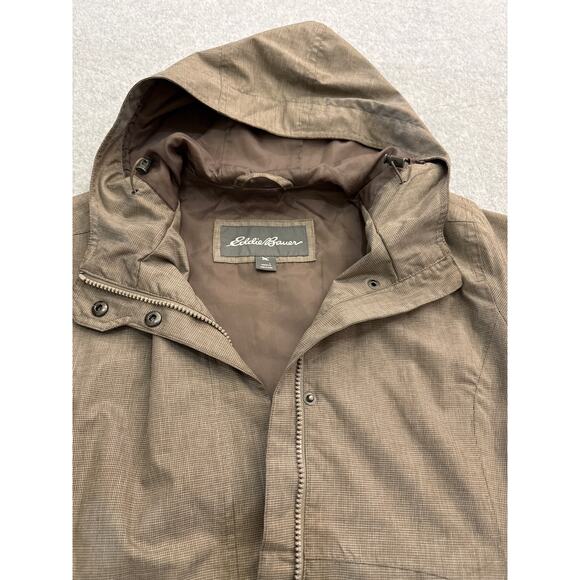 Eddie Bauer Women’s Hooded Rain Jacket / Windbreaker – Size Large (Taupe) - Picture 6 of 11